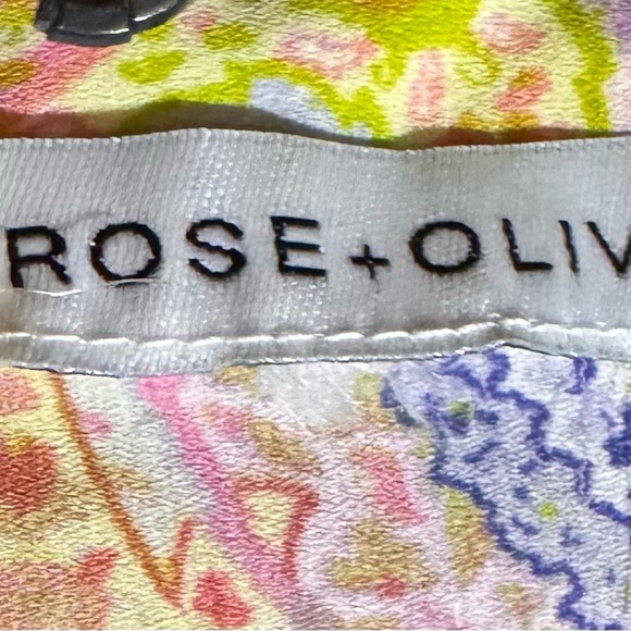 👚$5 DEAL👚Rose & Olive Multicolor Paisley Semi Sheer Blouse - Picture 2 of 7